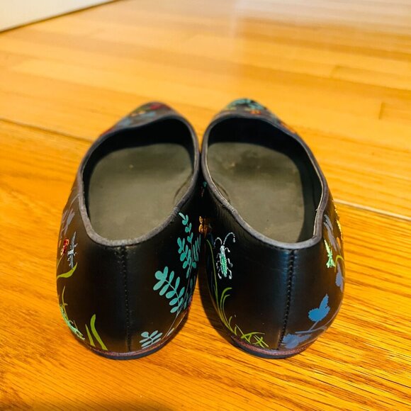 CAMPER TWS Leather Ballet Flats Shoes Flowers Embroidered Insects Ladies Euro 38 - Picture 13 of 16